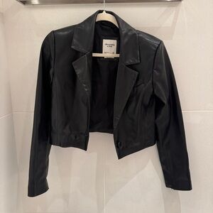 Abercrombie & Fitch Black Leather Jacket